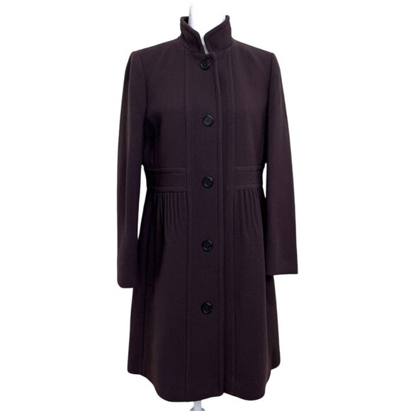 J. Crew Double Cloth Manifattura di Carmignano Italy Lady Coat Purple Wool Sz 12 - Picture 1 of 7